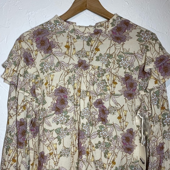 ✅ a.n.a Cottagecore Floral Fall  Dress Tiered with Ruffles Sz Small - Picture 4 of 10